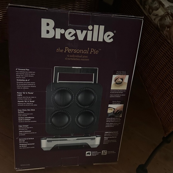 Breville Personal Pie Maker in Silver and Black - Picture 2 of 3
